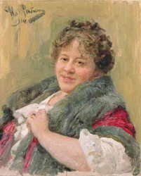 Portret van Tatiana Olga Shchepkina-Kupernik (1874-1952) 1914